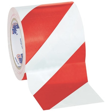 Tape Logic 4'' x 36 yds. Red/White Tape Logic Striped Vinyl Safety Tape, 12PK BUY00024517